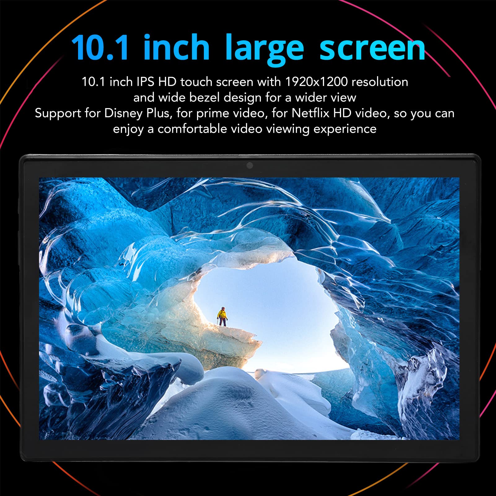 Android 12 Tablet 10.1 Inch Tablets, 12GB RAM 256GB ROM, Octa Core CPU, 512GB Expand, FHD Display, 8MP+16MP Camera, 2.4G/5G WiFi, BT5.0, 4G Cellular Network, 7000mAh Battery (Gold)