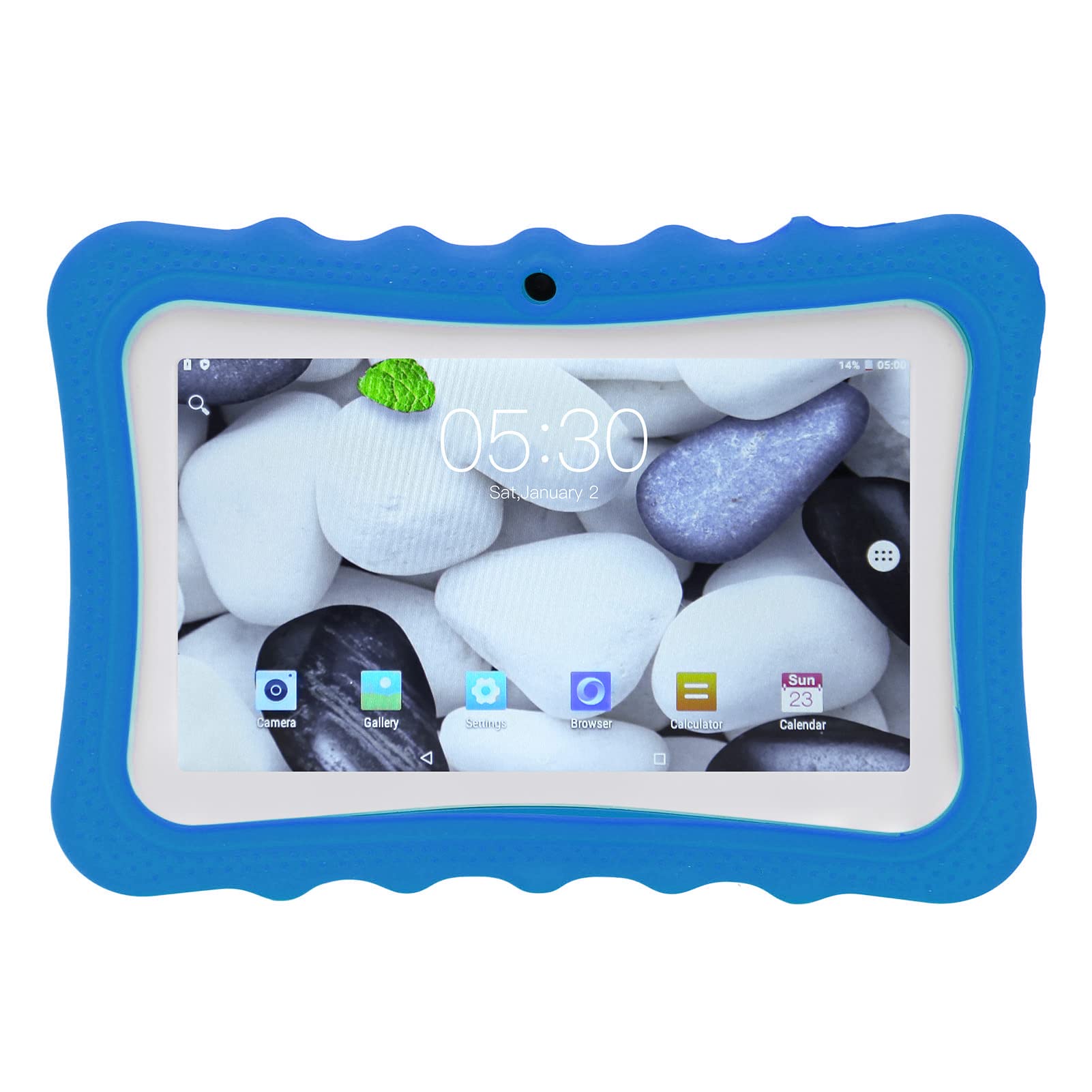 Kids Tablet 7 Inch Android8.0, 4GB RAM 32GB ROM Storage, 5G WiFi, Bluetooth5.0, Dual Camera, Educational, 5500 mAh, 7 Inch 1960x1080 IPS HD Display, with Shockproof Case (Blue)