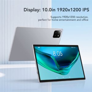 128GB Computer Tablets, 8GB RAM Octa Core CPU, 10inch Android11 Business Tablet PC, 16MP Camera, 8800mAh Battery, 2.4G 5G WiFi Tablet, 4G Network Calling Phone Tablets, Silver