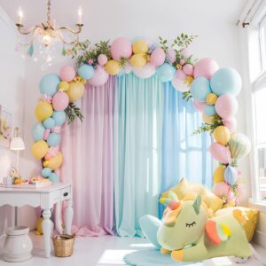 Unicorn Backdrop Pastel Rainbow Backdrop for Girls Birthday Baby Shower Unicorn Theme Party Decorations 10×7ft