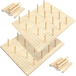 kigley 6 pcs wood pegboard drawer organizer with 48 pegs wood peg board system peg drawer organizers for dishes drawer plate organizer kitchen pegboard for food containers (wood,20.98x5.91)
