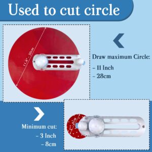 Ecohu Circle Cutter for Paper Crafts, Cutting Diameter 3 in to 11.8 in, Large Circular Cutter Tool, Rotary Compass Circle Cutting Draw of Different Size for Cards Making, DIY Arts