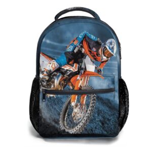 giwawa motorcross backpack for kids, dirt bike motorcycle school bag lightweight bookbag daypack for boys girls students laptop travel, adjustable shoulder strap & multiple pockets