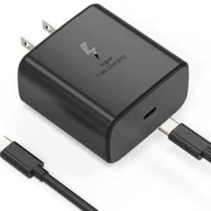 2024 New 45W Samsung Charger Type C Super Fast Charging USB C Android Charger for Samsung Galaxy S24 Ultra/S24/S24+/S23 Ultra/S23/S23+/S22 Ultra/S22+/S22, Galaxy Tab, PPS Charger & 6ft C Cable