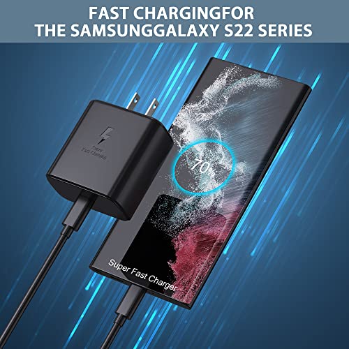 2024 New 45W Samsung Charger Type C Super Fast Charging USB C Android Charger for Samsung Galaxy S24 Ultra/S24/S24+/S23 Ultra/S23/S23+/S22 Ultra/S22+/S22, Galaxy Tab, PPS Charger & 6ft C Cable