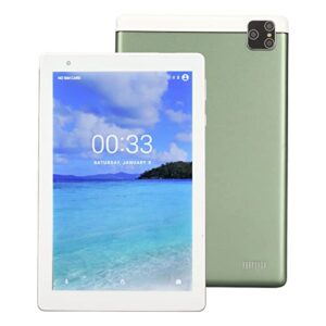 8.1 inch tablet, android 10 2.4/5ghz wifi tablet pc, 4+64gb, mtk6592 cpu, 720x1280 resolution, with 3 card slots, green, for entertainment
