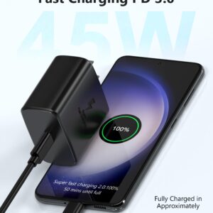 2024 New 45W Samsung Super Fast Charger USB Type C for Samsung Galaxy S24 Ultra Charger S23 ultra/S24/S23/S22 Ultra/S22/Z Fold 5 4/Z Flip 5 4/Note 20/10/Galaxy Tab S9/S8+, PD/PPS 3.0[2 Pack]