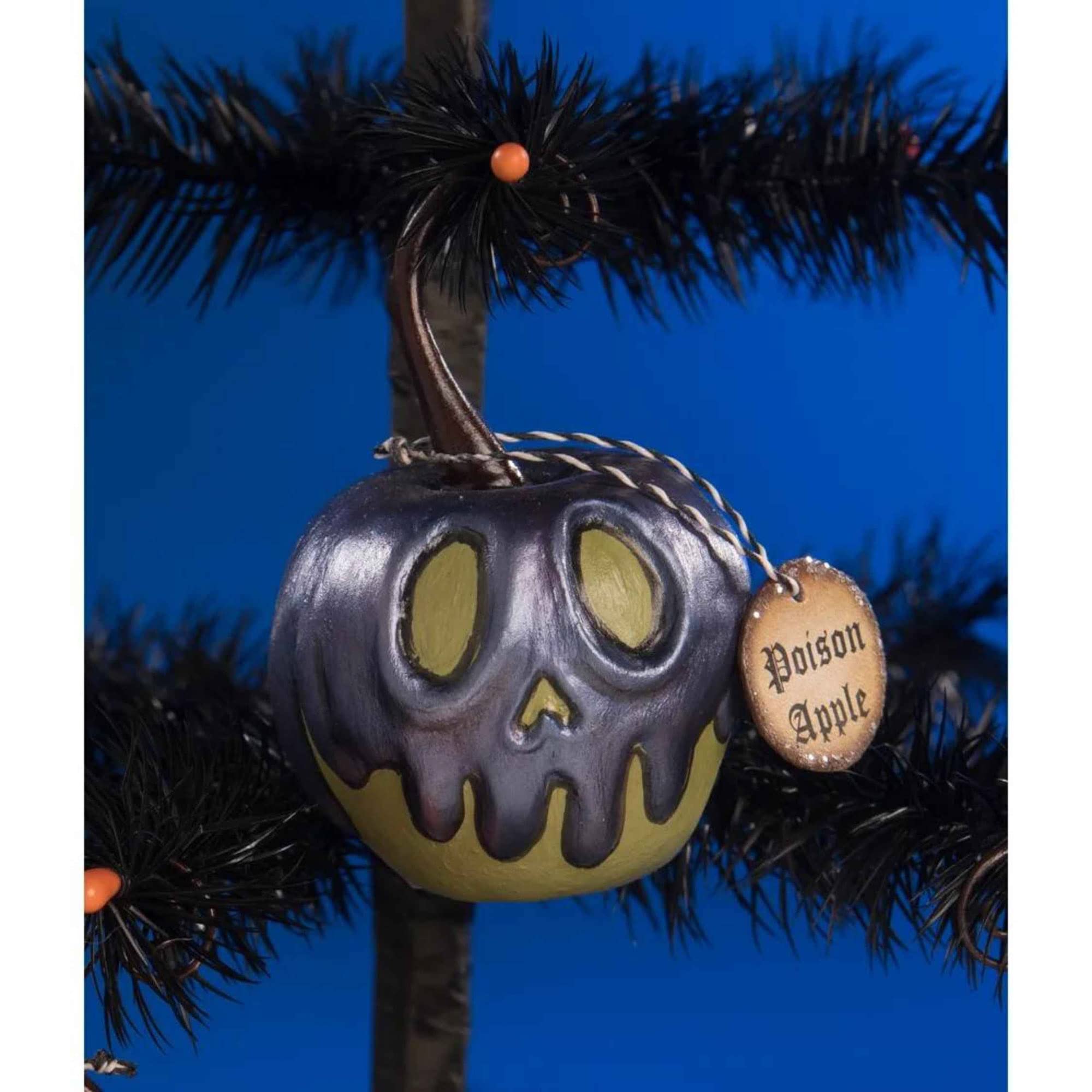 Bethany Lowe Designs - Green Apple with Purple Poison Ornament Mini - LA2055