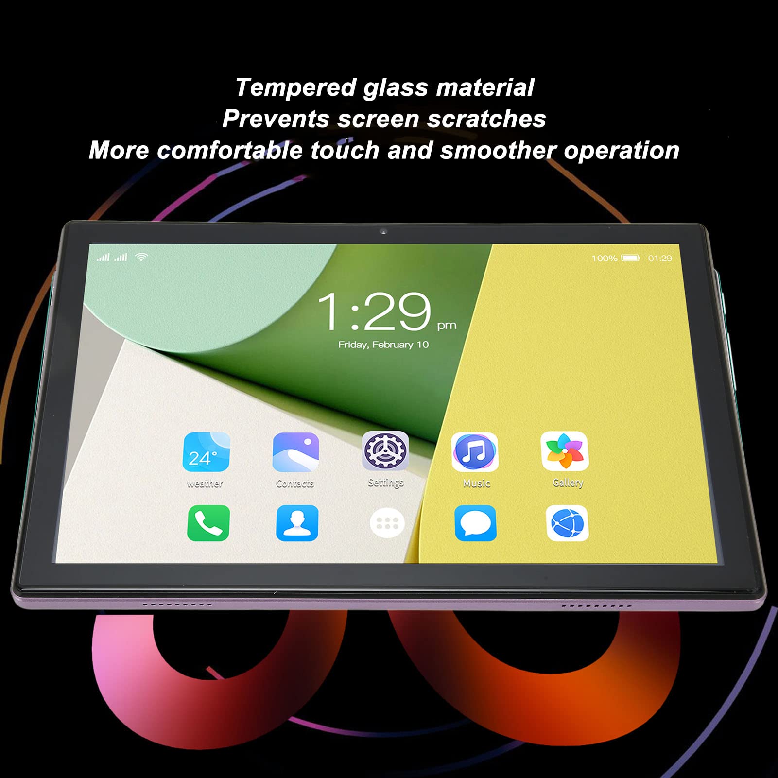 PUSOKEI 10.1 Inch Android12 Tablet, Octa Core Gaming Tablet, 4G Calling Tablet, 8GB RAM 256GB ROM, 1080P FHD Display, Dual Camera, 2.4G/5G WiFi, Bluetooth5.0, 7000mAh Battery