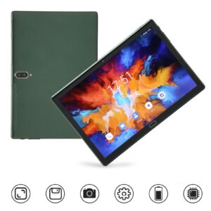 10.1 Inch Business Tablet for Android 11.0, 1920x1200 IPS 8 Core, 128GB ROM 8GB RAM, 5G WiFi Calling Cellphone Tablet with Night Reading Mode, for Learning, Working, US Plug (Green)