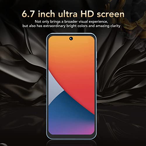 PUSOKEI i14 ProMax Smartphone, 6.7in Android12 CPU, 4GB RAM 128GB ROM, 4G Calling Network, 4000mah USB C Fast Charging, 16MP and 8MP Camera, WiFi, Face Fingerprint Unlock