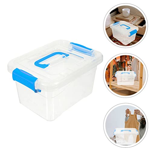 Cabilock Plastic Storage Bins 6pcs Clear Storage Latch Box Plastic Storage Container Bin with Latching Lid Stackable Nestable Shoe Box Organizer for Art Supplies Clear Plastic Storage Bins