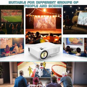 Upgraded Mini Projector, 7500 lumens Multimedia Home Theater Video Projector, Compatible with HDMI, USB, VGA, AV, Smartphone, Pad, TV Box, Laptop