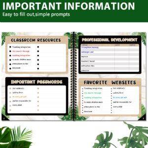 Eucalyptus Teacher Planner 2023-2024 Boho Lesson Planner School Year Lesson Plans Book 9''X11'' Colorful Stickers New Undated Teacher Lesson Planner For Classroom or Homeschool (color, 135 pages)