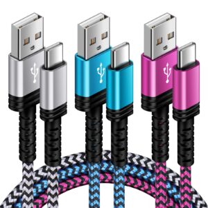 samsung s23 ultra usb type c cable fast charging,[3-pack,10ft] long usb c to usb a android phone cable c charger cord fast charging for galaxy s24/a54/a14/a53/a13/s23/s22/s21,google pixel 7/6a/6,moto