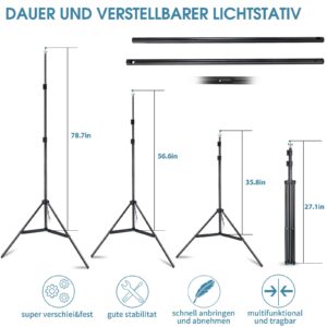 LDGHO Photo Video Studio 10x7Ft (WxH) Adjustable Background Stand Backdrop Support System Kit with Carry Bag