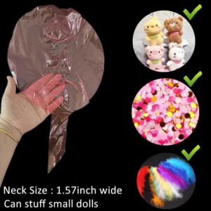 Pink Clear Balloons for Stuffing, 15Pcs 24inch Pre Stretched Large Stuffable Bubble Bobo Balloons, Crystal Transparent Clear Bubble Balloons for Party Decoration (15Pcs Pink Clear Balloons)