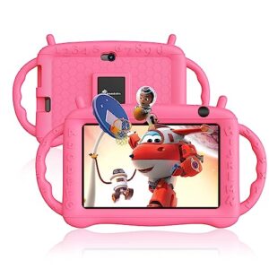 semeakoko kids tablet 7in android 12 tablet for kids age 3-12,quad core 2+32gb toddler tablet with shock-proof case,parental control, pre-installed kids educational app,hd screen,dual camera