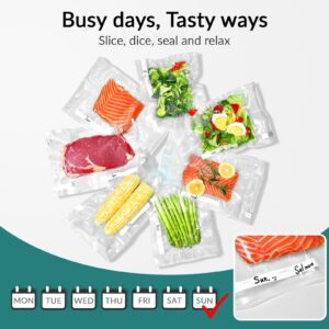 KVSK Vacuum Sealer Food Bags 8" x 20', 6 Rolls (Pack of 6) - Compatible with FoodSaver, Weston Machines | 3.6mil + 10mil Thickness | Prevent Freezer Burns, Tear-Resistant, Leak-Proof