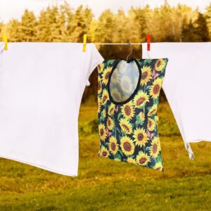 YLOLUL 2 Pcs Sunflower Clothes Pin Bag Clothespin Bag Holder Clothespin Holder 15 X 11 Inch Clothes Pin Hanging Bag Clothespin Bag for Clothesline Outdoor Outside Wardrobe and Laundry Room