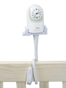 pay's place universal baby monitor mount, longer white flexible silicon baby camera mount, ideal baby monitor holder to crib bassinet playpen, baby monitor stand, compatible w/infant optics mount