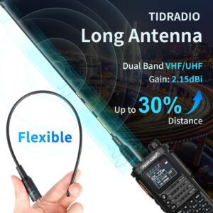 (2nd Generation) TIDRADIO 10W HighPower Ham Radio Handheld (TD-H8) with APP Wireless Programming,Long Range Two Way Radio with 2500mAh Large Battery (2pcs),USB-C Charger & Speaker Mic, Walkie Talkies