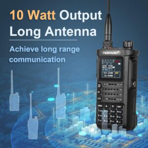 (2nd Generation) TIDRADIO 10W HighPower Ham Radio Handheld (TD-H8) with APP Wireless Programming,Long Range Two Way Radio with 2500mAh Large Battery (2pcs),USB-C Charger & Speaker Mic, Walkie Talkies