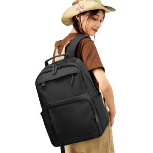 bergsalz Black Backpack For Women Men School Bag Mochilas Escolares Para Niñas Book Bag College Backpacks For Women School Backpack For Girls Boys Backpack For College Book Bags