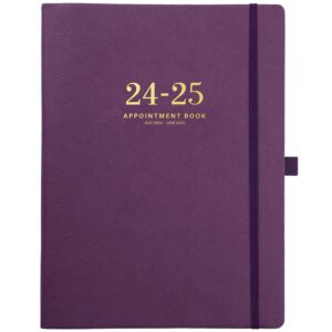 appointment book 2024-2025 /planner - weekly appointment book, jul 2024 - jun 2025, 8.5" x 11", daily/hourly planner with 15-minute interval, purple