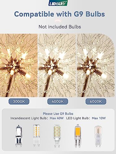 LEDIARY 75 Inch Tall Floor Lamp, Modern Standing Lamp for Living Room, LED Crystal Floor Lamp with On/Off Foot Switch, Industrial Gold Floor Lamp, Metal Tall Pole Lamp for Bedroom Office