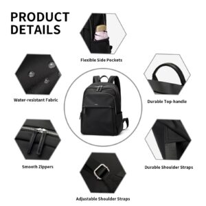 GOLF SUPAGS Laptop Backpack for Women Computer Bag Fits 14 Inch Notebook Travel College Work Backpack Purse (Black)