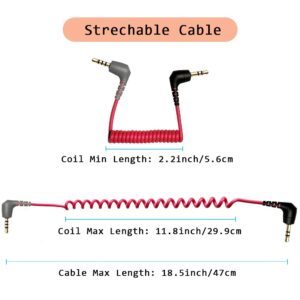 QJYTH TRS to TRRS Adapter, SC7 Patch Microphone Cable Compatible with Rode SC7, VideoMic, VideoMicro Go, Boya and More External Mic, TRRS Cord Fits for iPhone, Smartphone and Tablets(1 PCS)