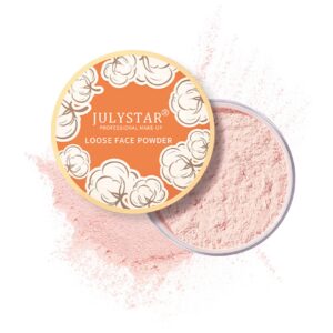 pink setting powder loose face powder matte soft smooth oil control long lasting loose setting powder makeup for natural flawless #02 pink complexion