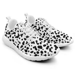 pitovozu dalmatian puppy dog skin shoes for women walking running athletic lightweight shoes tennis sports comfortable sneaker gifts