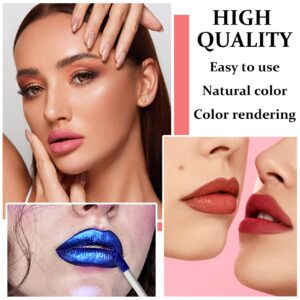 QIUFSSE Peel Off Lip Stain Lip Tint Matte Liquid Lipstick Nude Lip Gloss Long Lasting Waterproof Lip Tint Stain Non-stick Cup Peel Off Lipstick Lip Makeup for Women Girls - 01