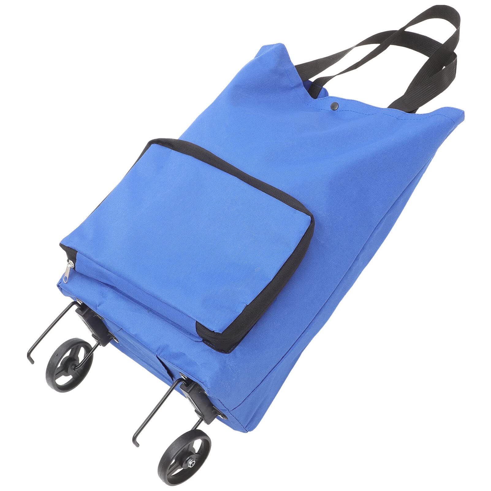 FOMIYES Foldable Shopping Trolley Bag with Wheels, Durable, Lightweight, Large Capacity, Reusable