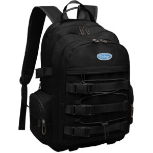 leaper water-resistant laptop backpacks shoulder backpack college bag travel bag satchel black