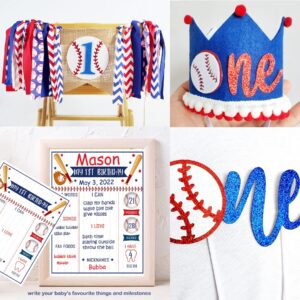 YSHMFEUX Baseball 1st Birthday Party Decorations Supplies, Rookie of The Year 1st Birthday Decorations, 1st Birthday Party Supplies for Boys, 1st Birthday Boy Decorations