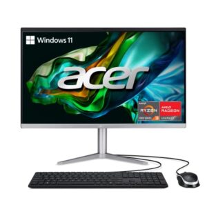 Acer Aspire C24-1300-UR31 AIO Desktop | 23.8" Full HD IPS Display | AMD Ryzen 3 7320U Quad-Core Processor | AMD Radeon 610M Graphics | 8GB LPDDR5 | 512GB PCIe SSD | Wi-Fi 6E | Windows 11 Home,Black