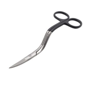 Bent Handle Curved Embroidery Scissors 6 Inch Curved Applique Scissors for Machine Embroidery & Fabric Stitches by Artman Instruments