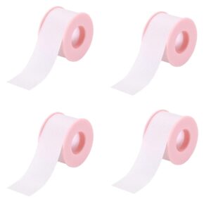 4pcs eyelash tapes, reusable silicone non-woven fabric lash tape eyelash tape breathable (pink, 0.98 inch x 3.9 yards)