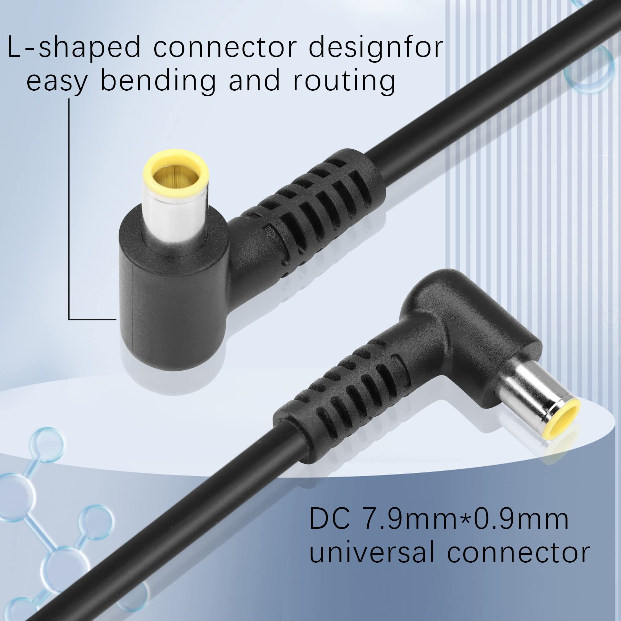 GINTOOYUN DC7909 Male Elbow to SAE Plug Power Cord 14AWG DC7.9mmx0.9mm Right Angle 90-Degree Male to SAE Male Plug Power Cord, for Solar Panels, RV, Portable Charging Station,(2 PCS)