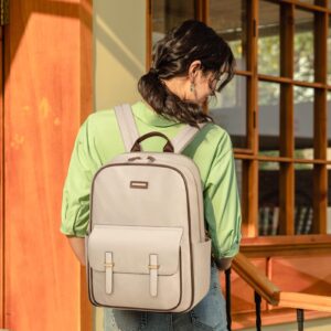 GOLF SUPAGS Travel Laptop Backpack for Women College Backpack Purse Casual Daypacks Fits 15 Inch Notebook (Apricot)