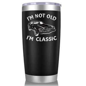 yemotts i am not old i am classic tumbler - insulated 20 oz stainless steel tumbler - funny gifts for grand dad husband