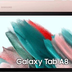 SAMSUNG Galaxy Tab A8 Android WiFi Tablet, 10.5'' Touchscreen (1920x1200) LCD Screen, 4GB, 64GB, Bluetooth, Android 11 OS, Pink Gold + Accessories