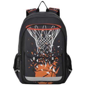 glaphy basketball sports school backpack lightweight laptop backpack student travel daypack with reflective stripes