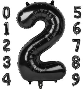 number 2 balloon 40 inch giant two balloon number birthday decorations, 2nd 12 21st party celebration decorations graduations anniversary baby shower