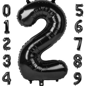 Number 2 Balloon 40 Inch Giant Two Balloon Number Birthday Decorations, 2nd 12 21st Party Celebration Decorations Graduations Anniversary Baby Shower