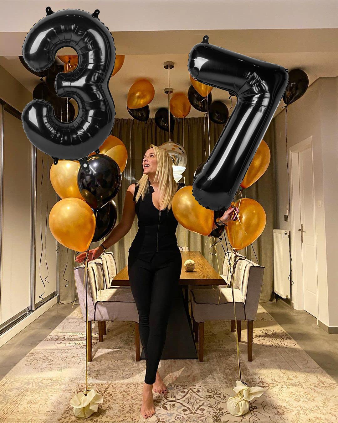 Number 2 Balloon 40 Inch Giant Two Balloon Number Birthday Decorations, 2nd 12 21st Party Celebration Decorations Graduations Anniversary Baby Shower