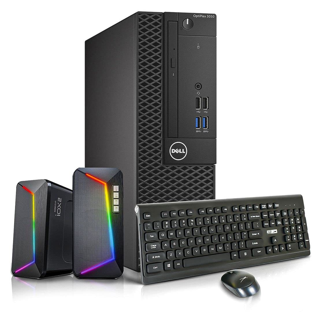 Dell OptiPlex 3050 Desktop Computers PC, 32GB Ram New 1TB M.2 NVMe SSD, AX200 Built-in WIFI 6,Bluetooth 5.2, Intel Core i5-6500 3.2GHz, HDMI, Dual Monitor Support, RBG Speaker,Windows 10 Pro (Renewed)